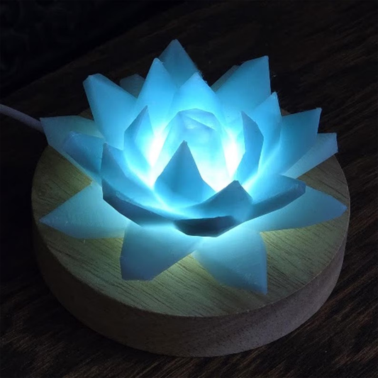 Geometric Lotus Sculpture LED Table Light, Multi-Tone USB Ambient Decor Lamp For Meditation Spaces And Bedroom Accent Styling
