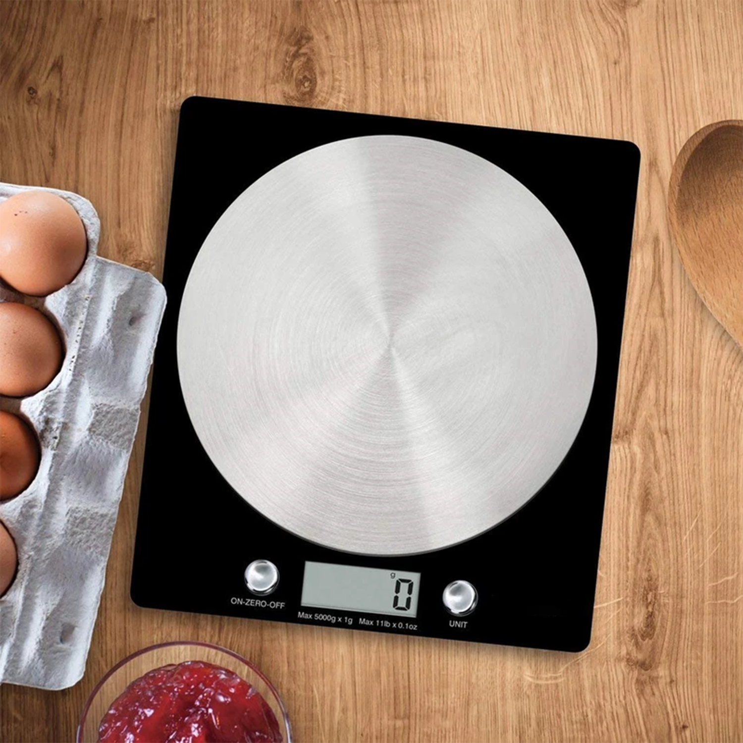 Slim Digital Multifunction Kitchen Scale With Tare Function And Multi-Unit Switching